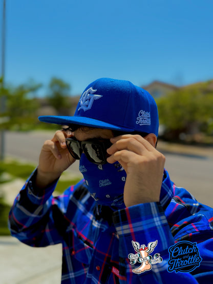One Leg Films Paisley Neck Gaiter (Blue/Gray)